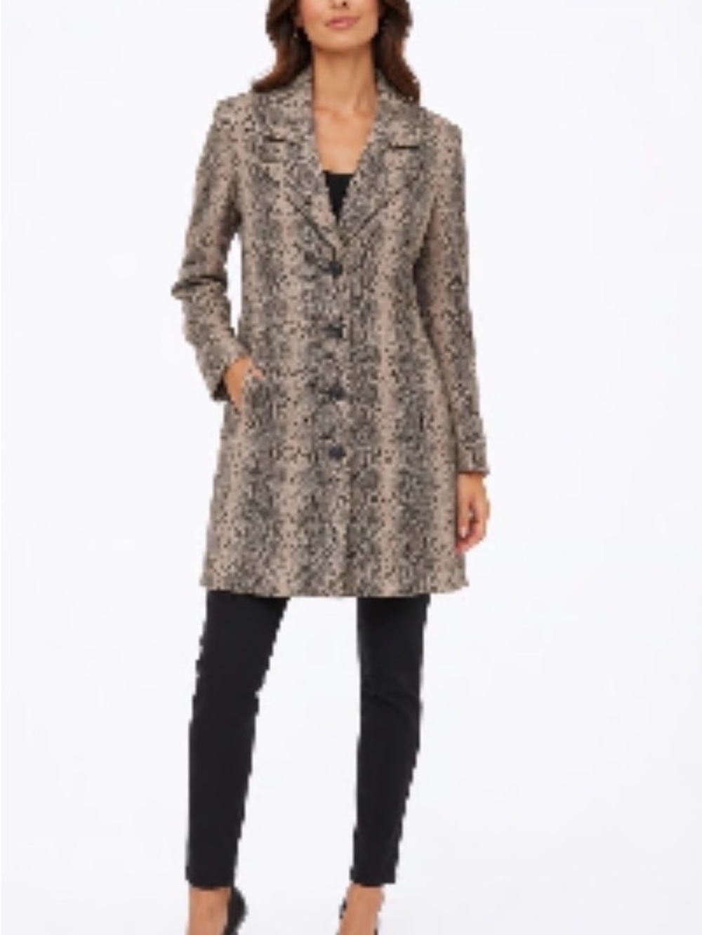 CAbi King Cobra Snakeskin Long Blazer/Trenchcoat - Large